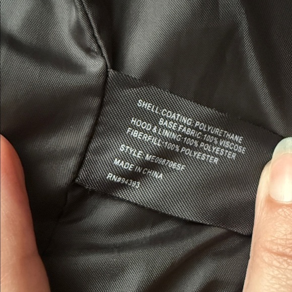 FREE SHIPPING Mo-Ka Black and Gray Vegan Leather Jacket - Picture 7 of 10